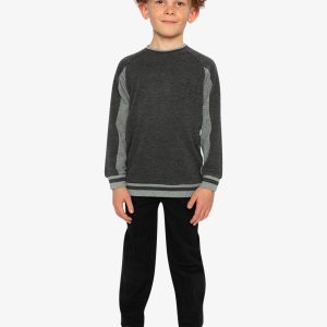 Flat Back Rib Sweatshirt Grey - Image 5