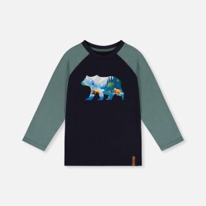 Raglan T-Shirt Dark Blue And Green