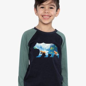 Raglan T-Shirt Dark Blue And Green - Image 3