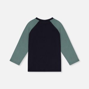 Raglan T-Shirt Dark Blue And Green - Image 4