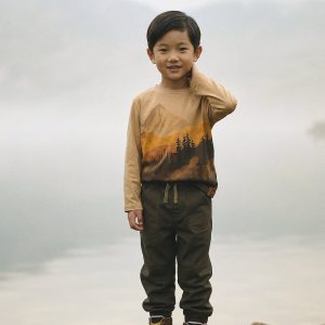 Alternative view of Long Sleeve Organic Cotton T-Shirt Beige