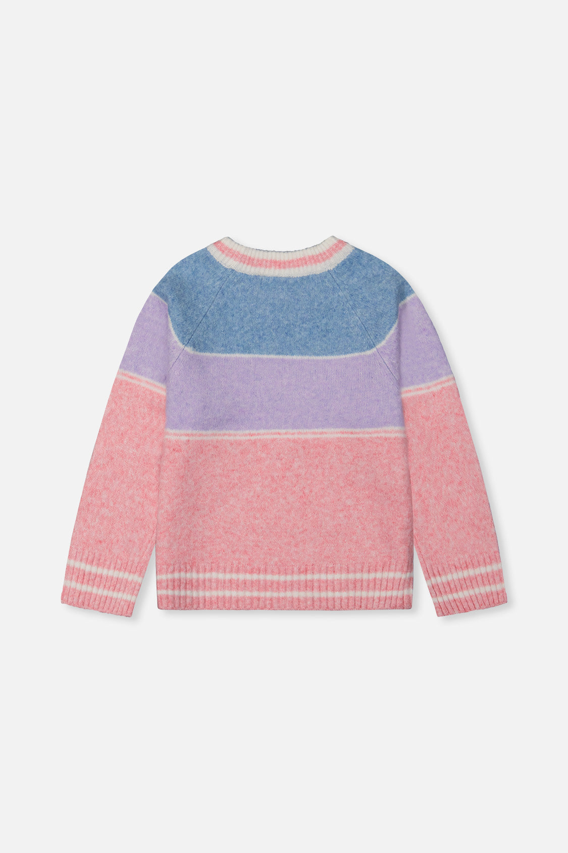 Sweater With Ski Jacquard Light Blue And Light Pink - Image 2