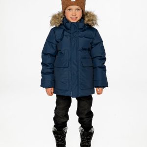 Alternative view of Winter Jacket With Faux-Fur Hood Dark Blue