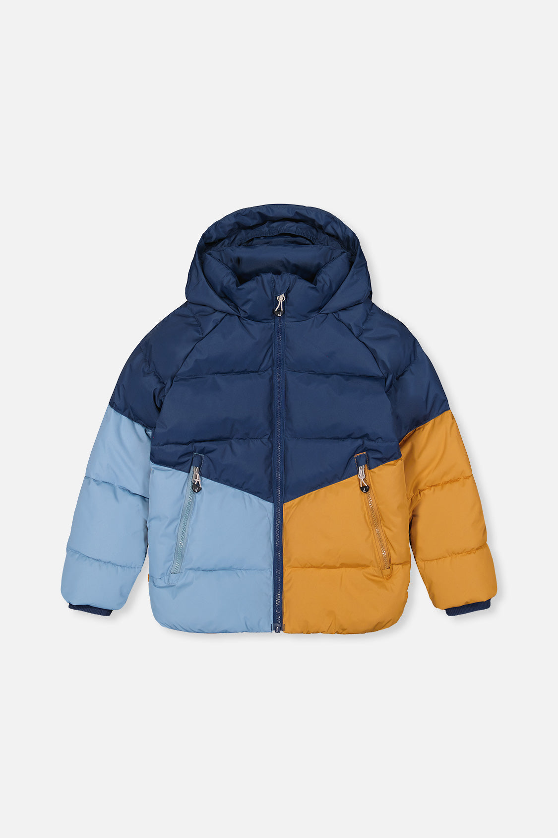 Color-Block Winter Jacket Dark Blue - Image 6