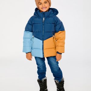 Color-Block Winter Jacket Dark Blue - Image 2