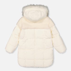Long Winter Puffer Coat Off-White - Image 2