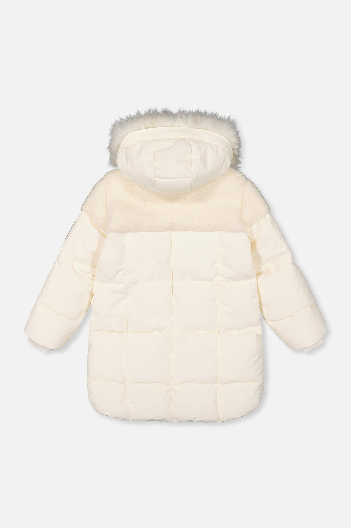 Long Winter Puffer Coat Off-White - Image 2