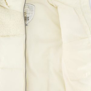Long Winter Puffer Coat Off-White - Image 4