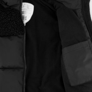 Long Winter Puffer Coat Black - Image 4