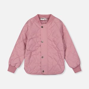 Quilted Raglan Sleeve Jacket Mauve Pink - Image 15