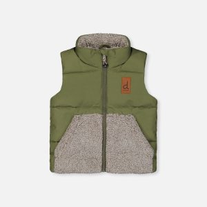 Sleeveless Mid-Season Vest Olive Green - Image 6