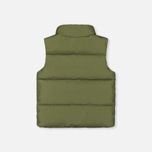 Sleeveless Mid-Season Vest Olive Green - Image 5