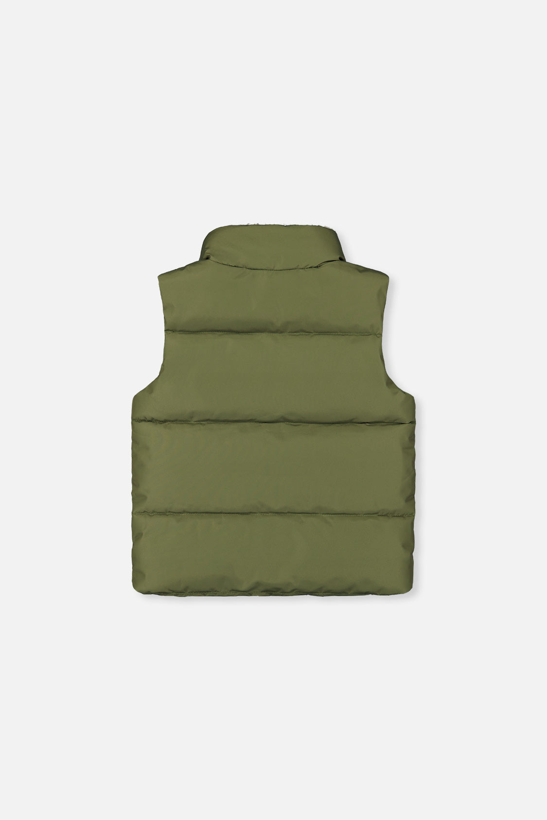 Sleeveless Mid-Season Vest Olive Green - Image 5