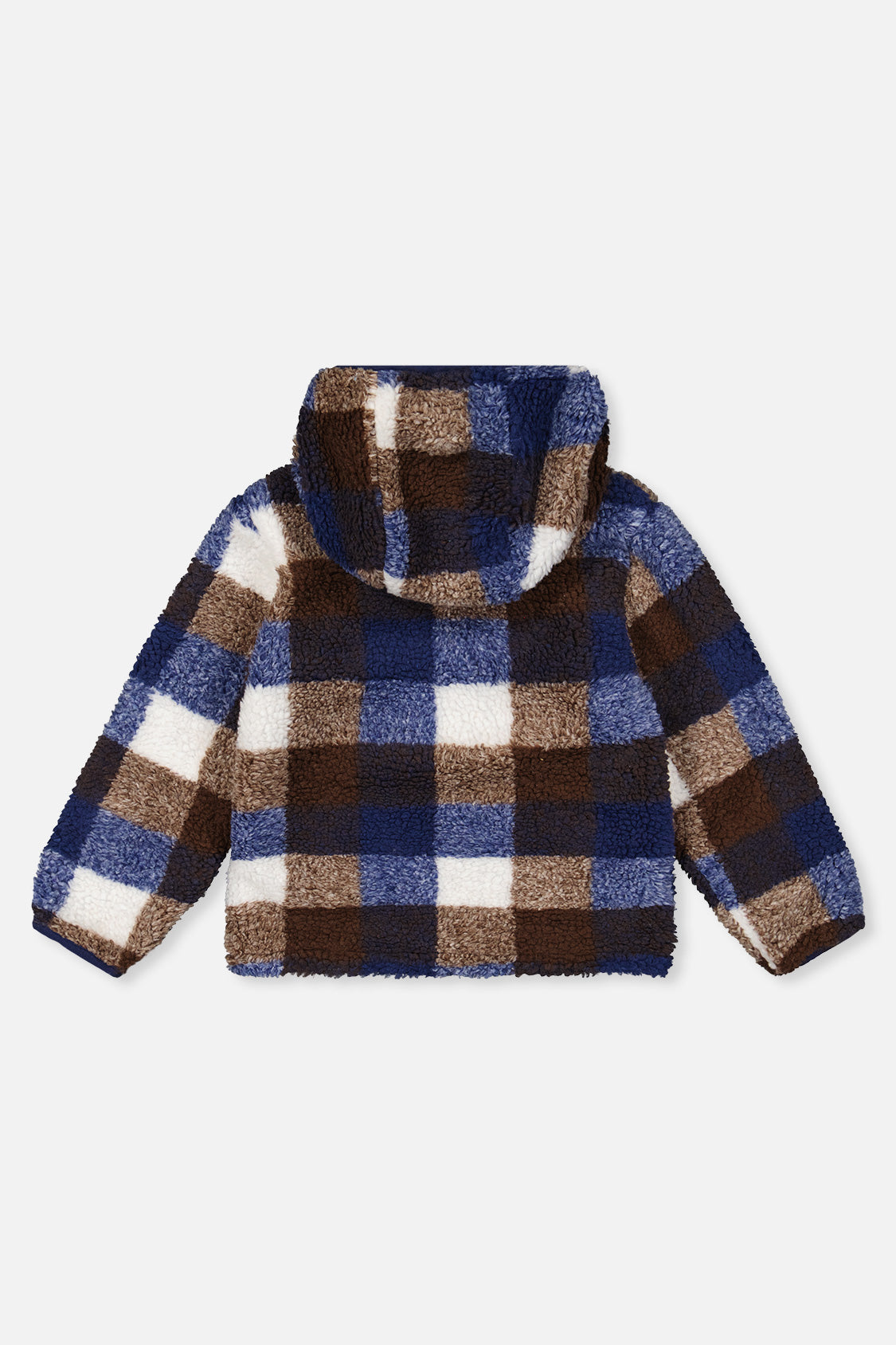 Baby Reversible Mid-Season Jacket Dark Blue And Brown - Image 4