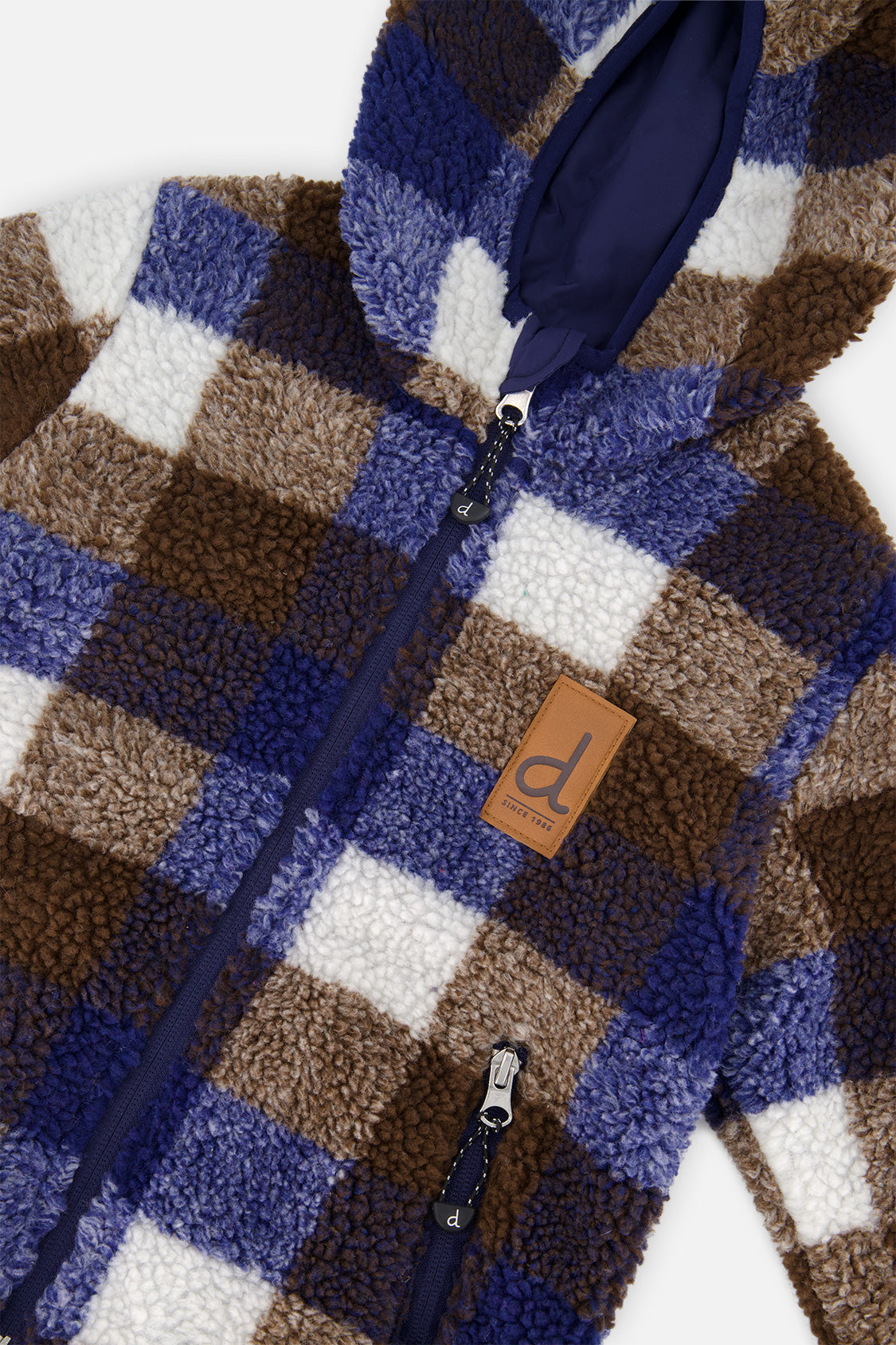 Baby Reversible Mid-Season Jacket Dark Blue And Brown - Image 5