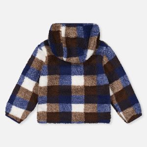 Reversible Mid-Season Jacket Dark Blue And Brown - Image 4