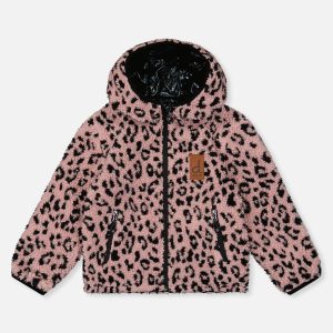 Reversible Mid-Season Jacket Pink And Black - Image 5