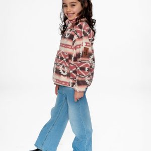 Mid-Season Plush Pullover Jacket Aztec Pink - Image 3