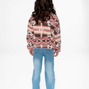 Mid-Season Plush Pullover Jacket Aztec Pink - Image 4