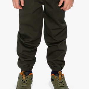 Alternative view of Stretch Canvas Jogger Pants Very Dark Green