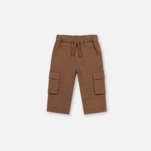 Baby Twill Pants With Cargo Pockets Neutral Brown