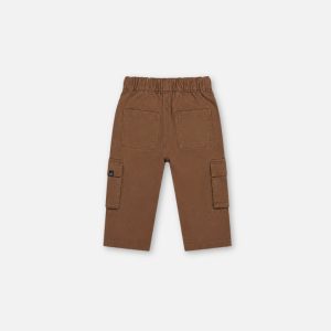 Baby Twill Pants With Cargo Pockets Neutral Brown - Image 2