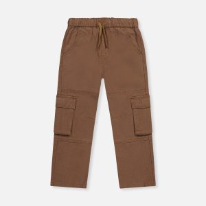 Twill Pants With Cargo Pockets Neutral Brown - Image 10