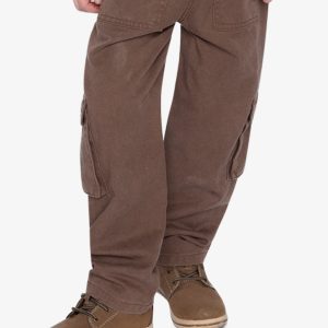 Alternative view of Twill Pants With Cargo Pockets Neutral Brown