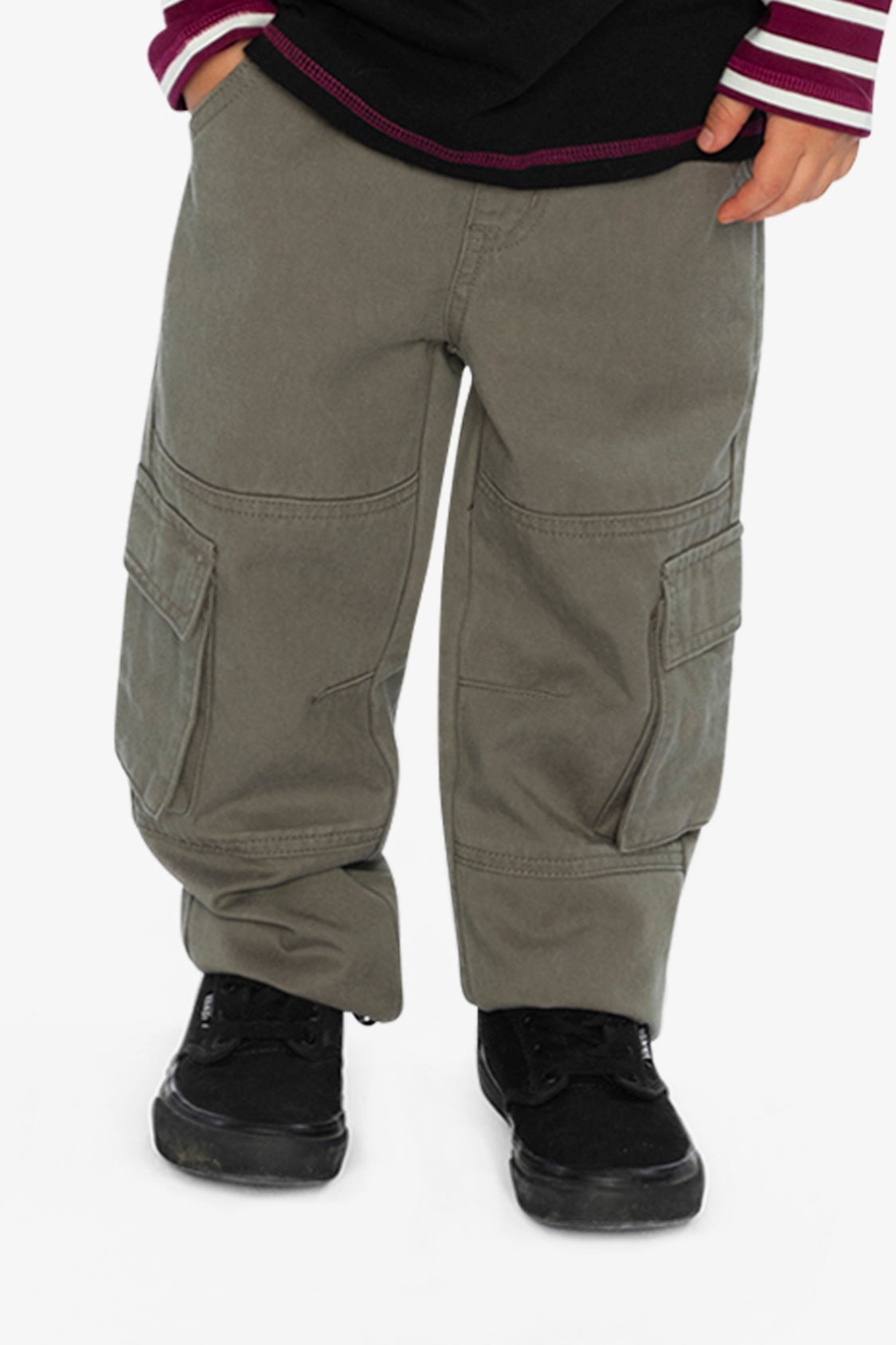 Twill Pants With Cargo Pockets Grey - Image 2