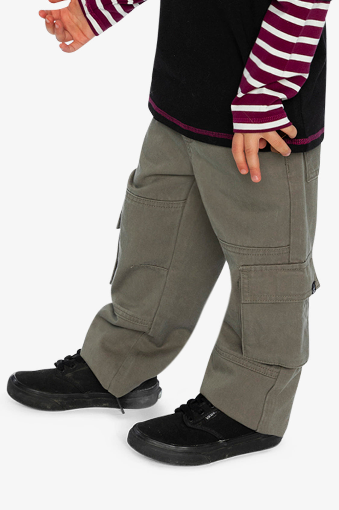 Twill Pants With Cargo Pockets Grey - Image 3
