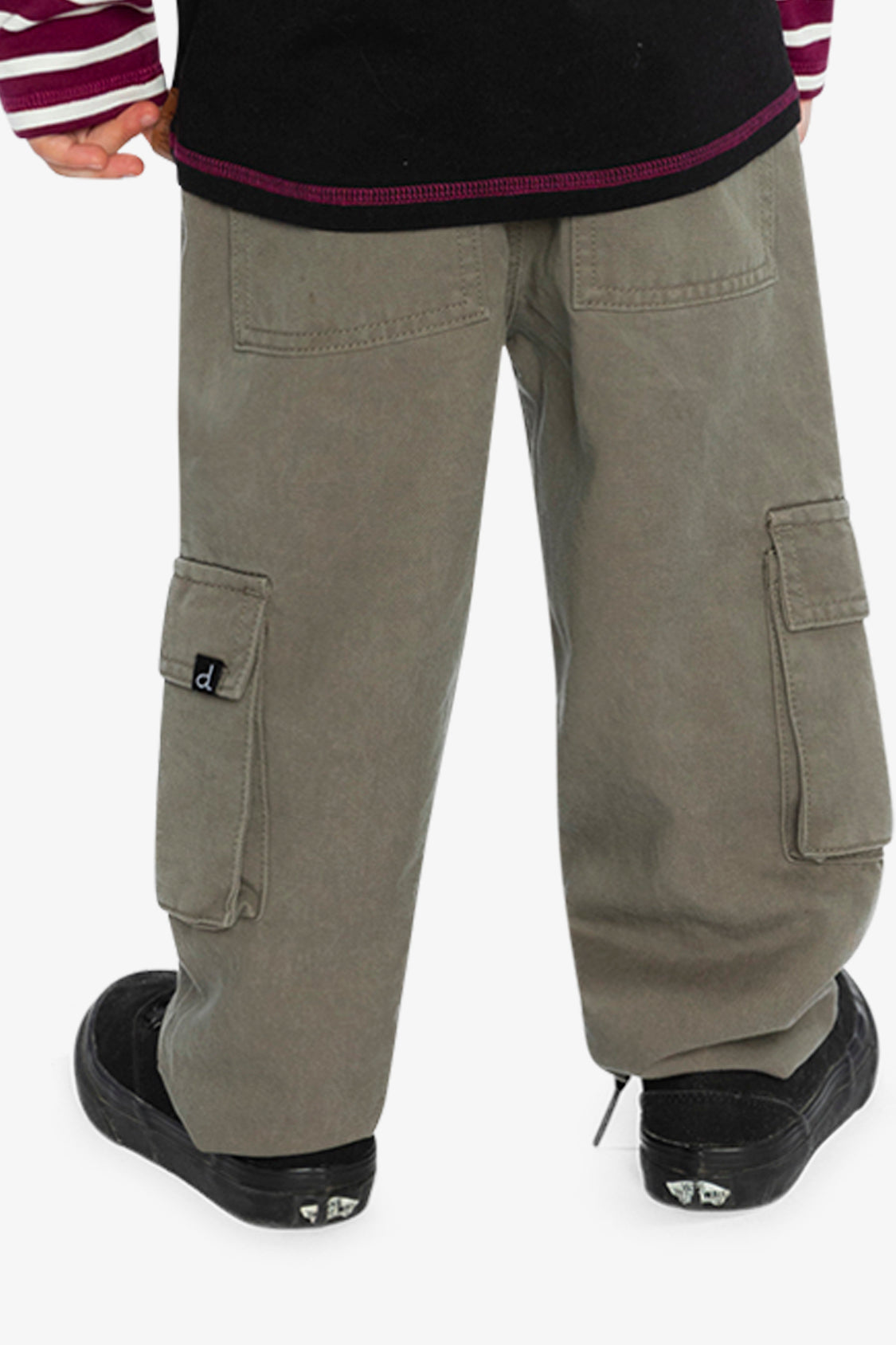 Twill Pants With Cargo Pockets Grey - Image 4