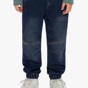 French Terry Denim Jogger Pants Navy Blue - Image 2