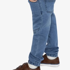 French Terry Denim Jogger Pants Light Blue - Image 3