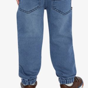 French Terry Denim Jogger Pants Light Blue - Image 4