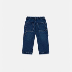 Alternative view of Baby French Terry Denim Pants Navy Blue