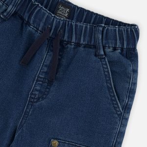 Baby French Terry Denim Pants Navy Blue - Image 3