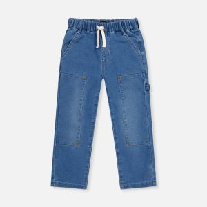 French Terry Denim Pants Light Blue