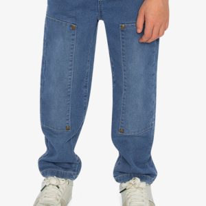 Alternative view of French Terry Denim Pants Light Blue