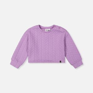 Jacquard Sweatshirt Purple - Image 10