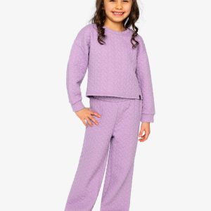 Jacquard Sweatshirt Purple - Image 5
