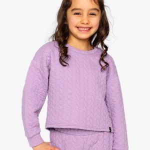 Jacquard Sweatshirt Purple - Image 2