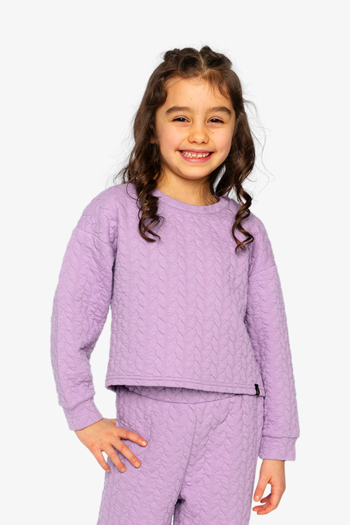 Jacquard Sweatshirt Purple - Image 2