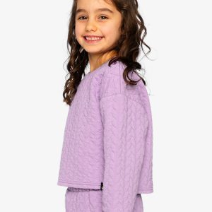 Jacquard Sweatshirt Purple - Image 3