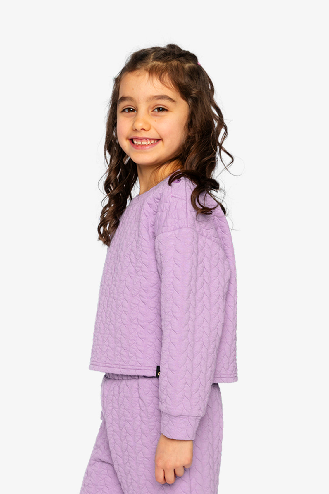 Jacquard Sweatshirt Purple - Image 3