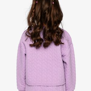 Jacquard Sweatshirt Purple - Image 4