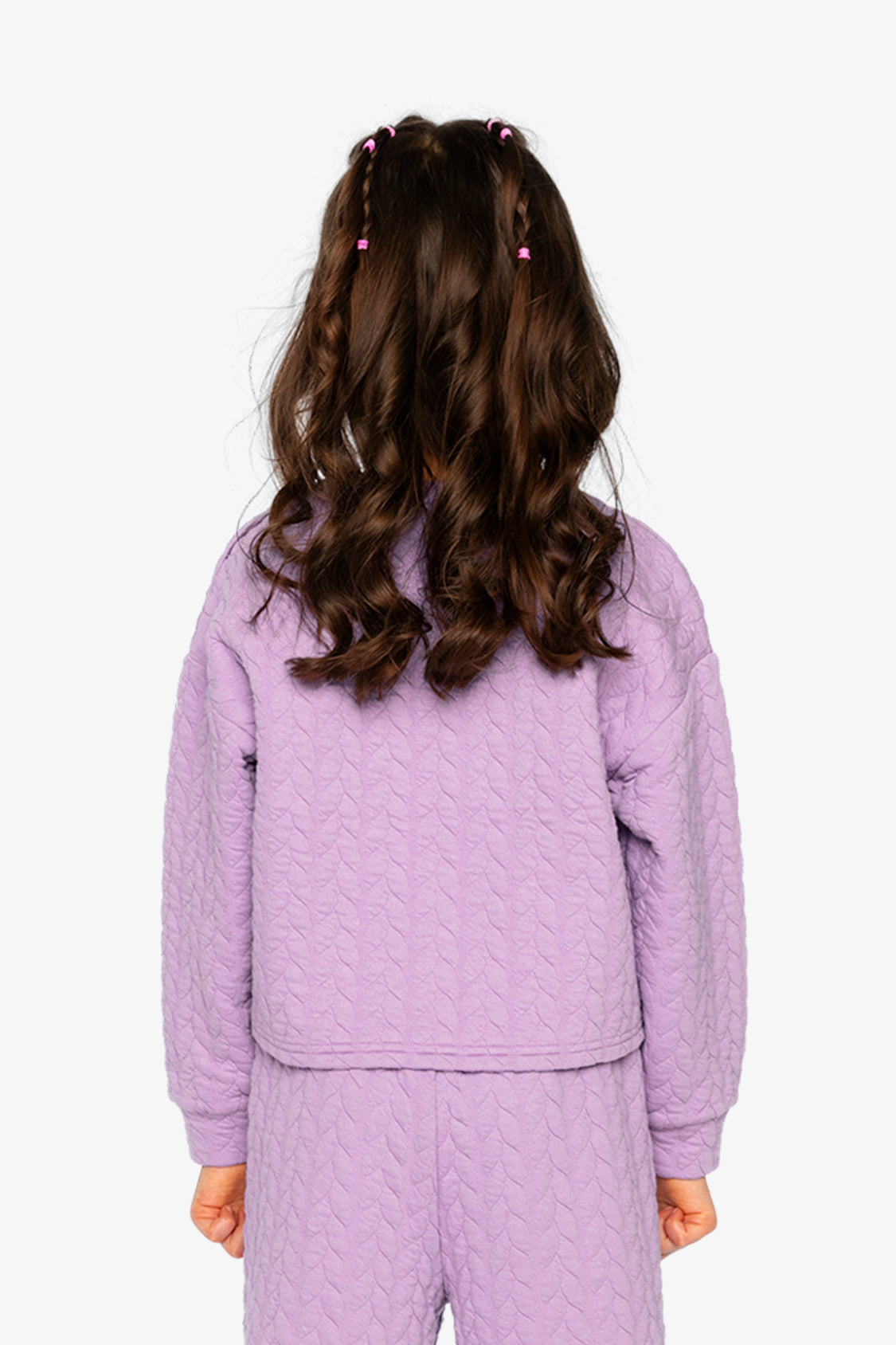 Jacquard Sweatshirt Purple - Image 4
