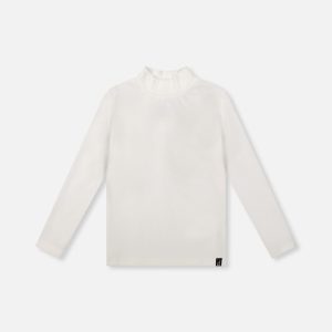 Brushed Rib Mock Neck Top Off-White - Image 9