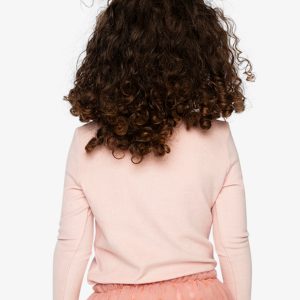 Brushed Rib Mock Neck Top Pale Dusty Pink - Image 4