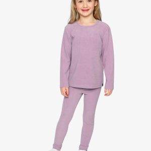 Brushed Rib Crew Neck Top Violet - Image 5