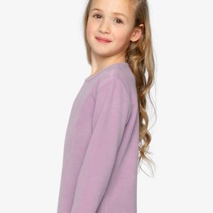 Brushed Rib Crew Neck Top Violet - Image 3